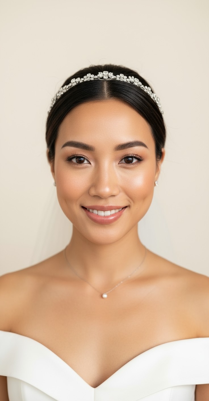 After Updo With Headband Wedding